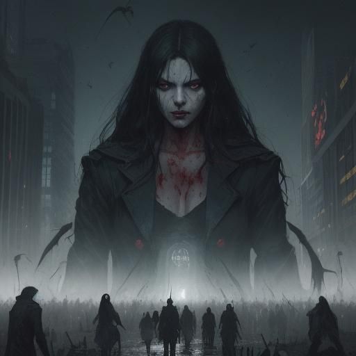 City of Blood: Sinister Anime-Inspired Art