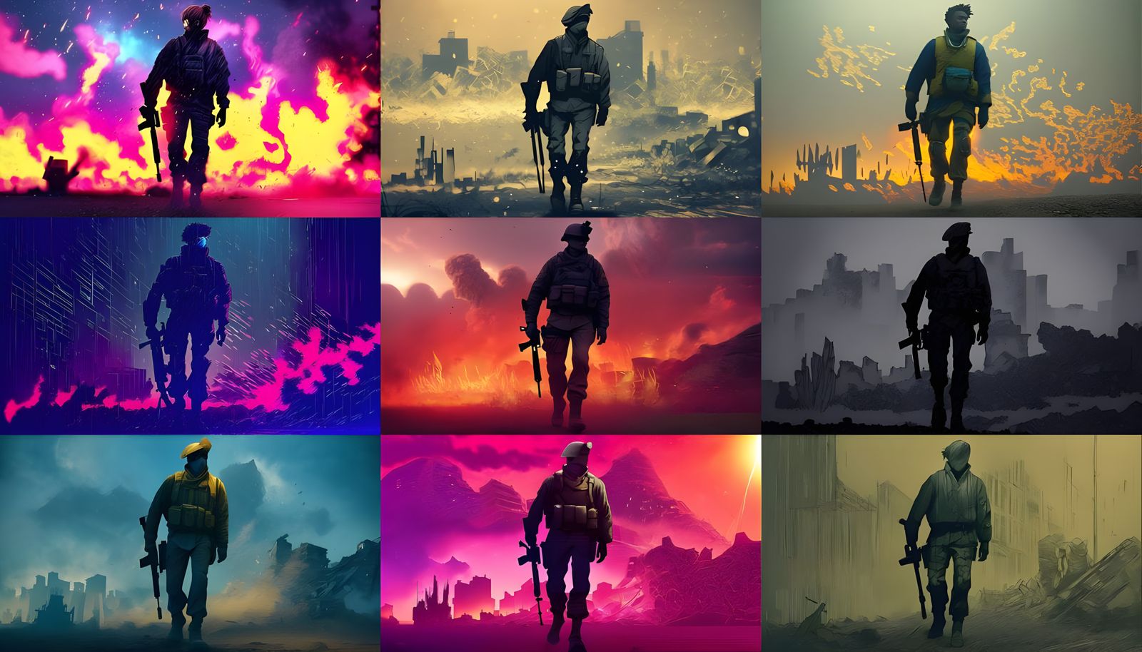 War-Torn Survivor in Anime Style