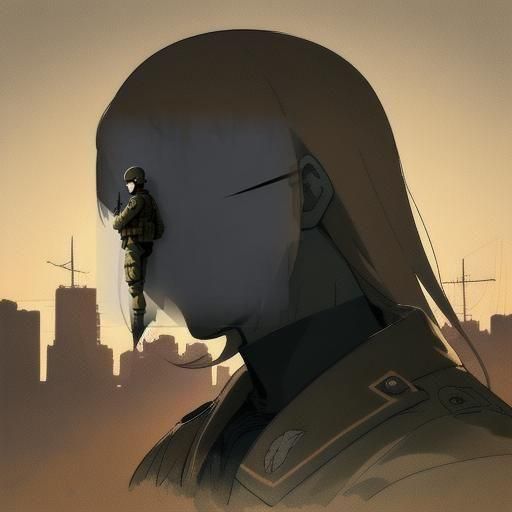 Berlin Wall Guard in Manga-Inspired Style