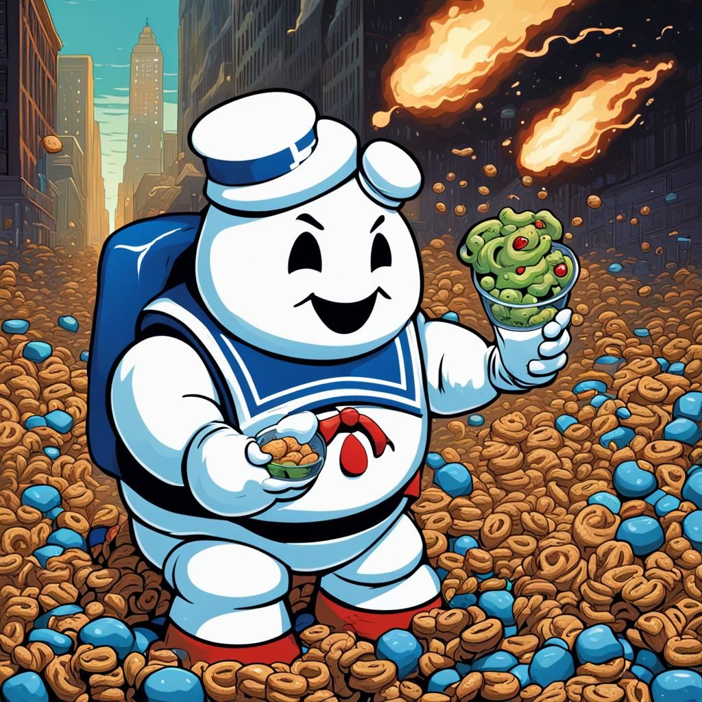 Stay Puft Cereal: Comic Book Art