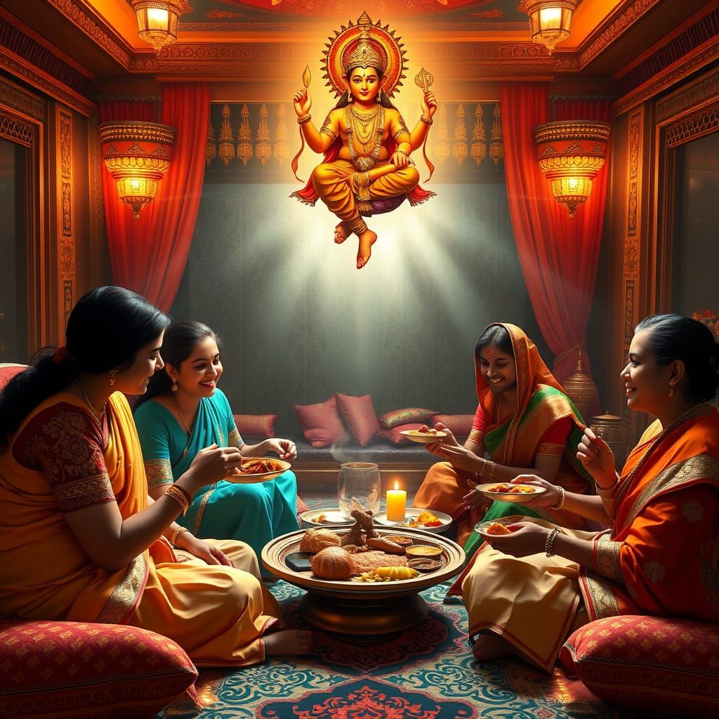 Intimate Indian Family Gathering with Divine Presence