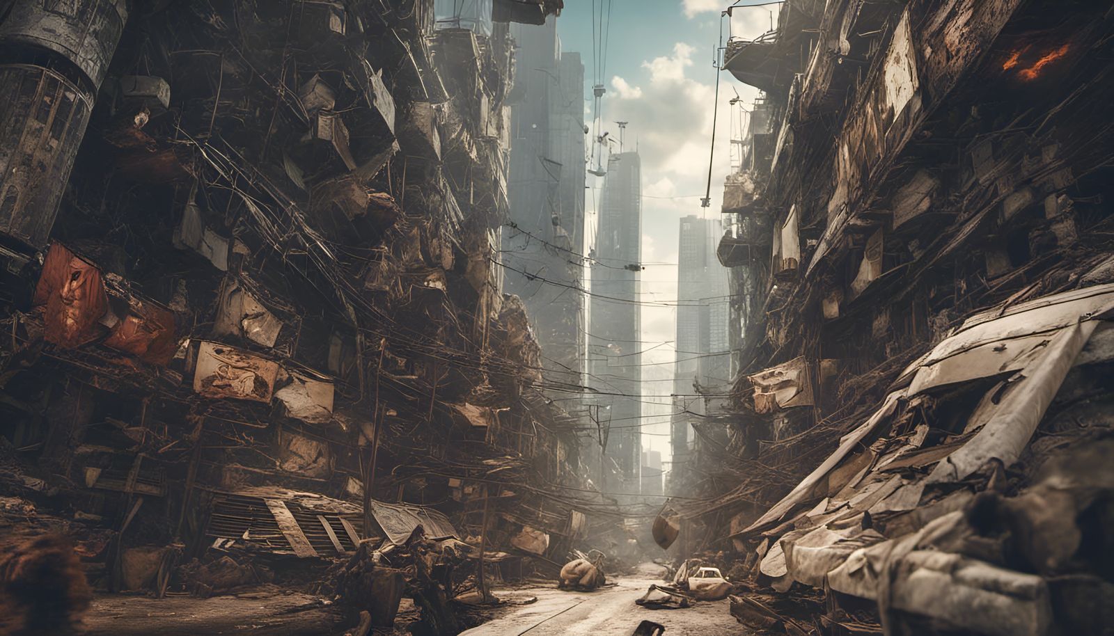 Post Apocalyptic Ruins of A Downtown Metropolis