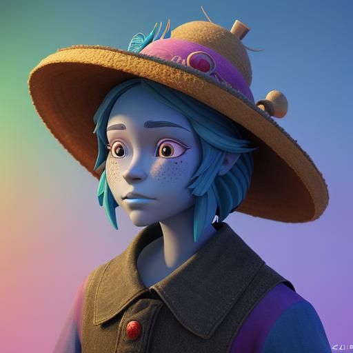 Weird and Beautiful Hat as 3D Digital Art