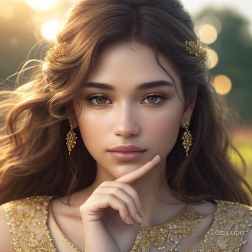 Macro Close-Up of a Beautiful Woman