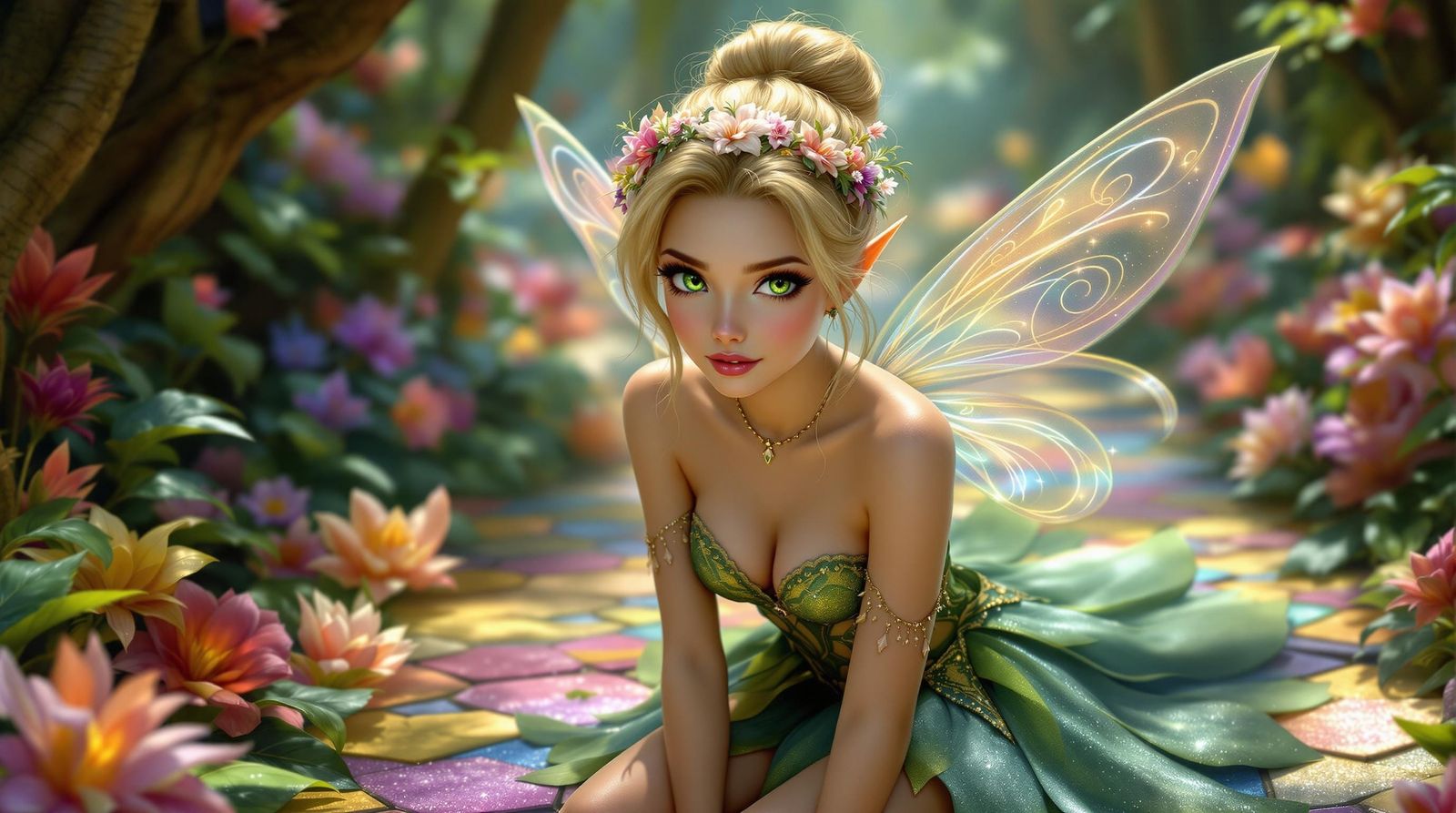 Whimsical Forest Fairy with Tinker Bell and Zelda Inspiratio...