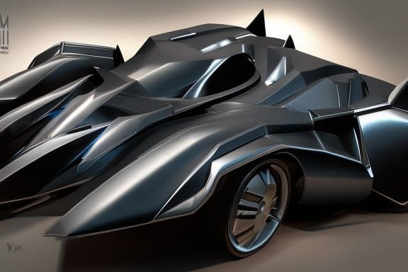 Hyperrealistic 2005 Batmobile Concept Art