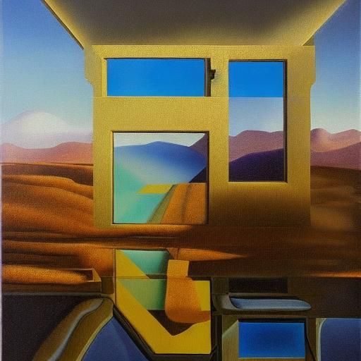 Surreal Portrait: Woman and Laughing Reflection