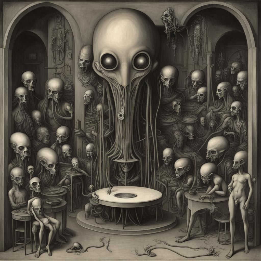 Surreal Carnage: Bosch and Giger Inspired Mayhem