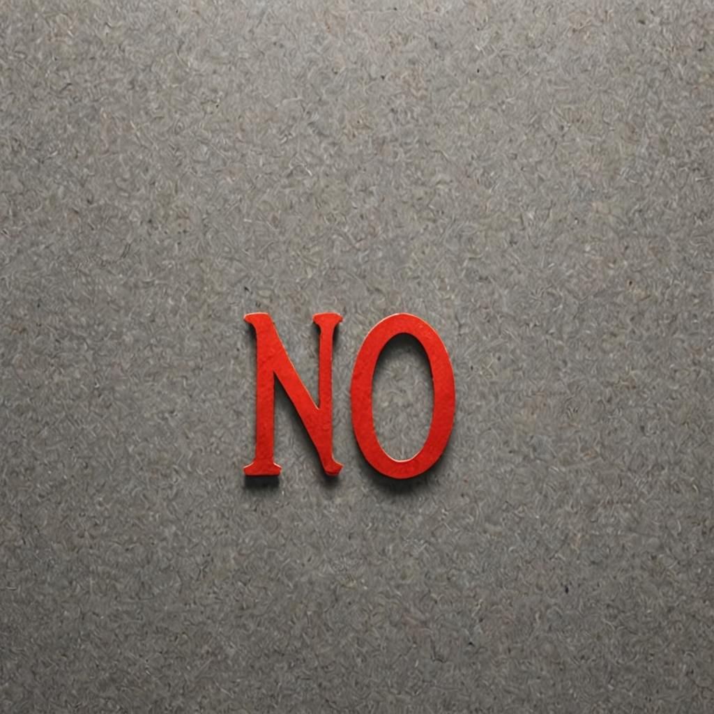 Bold "NO" with Exclamation Points