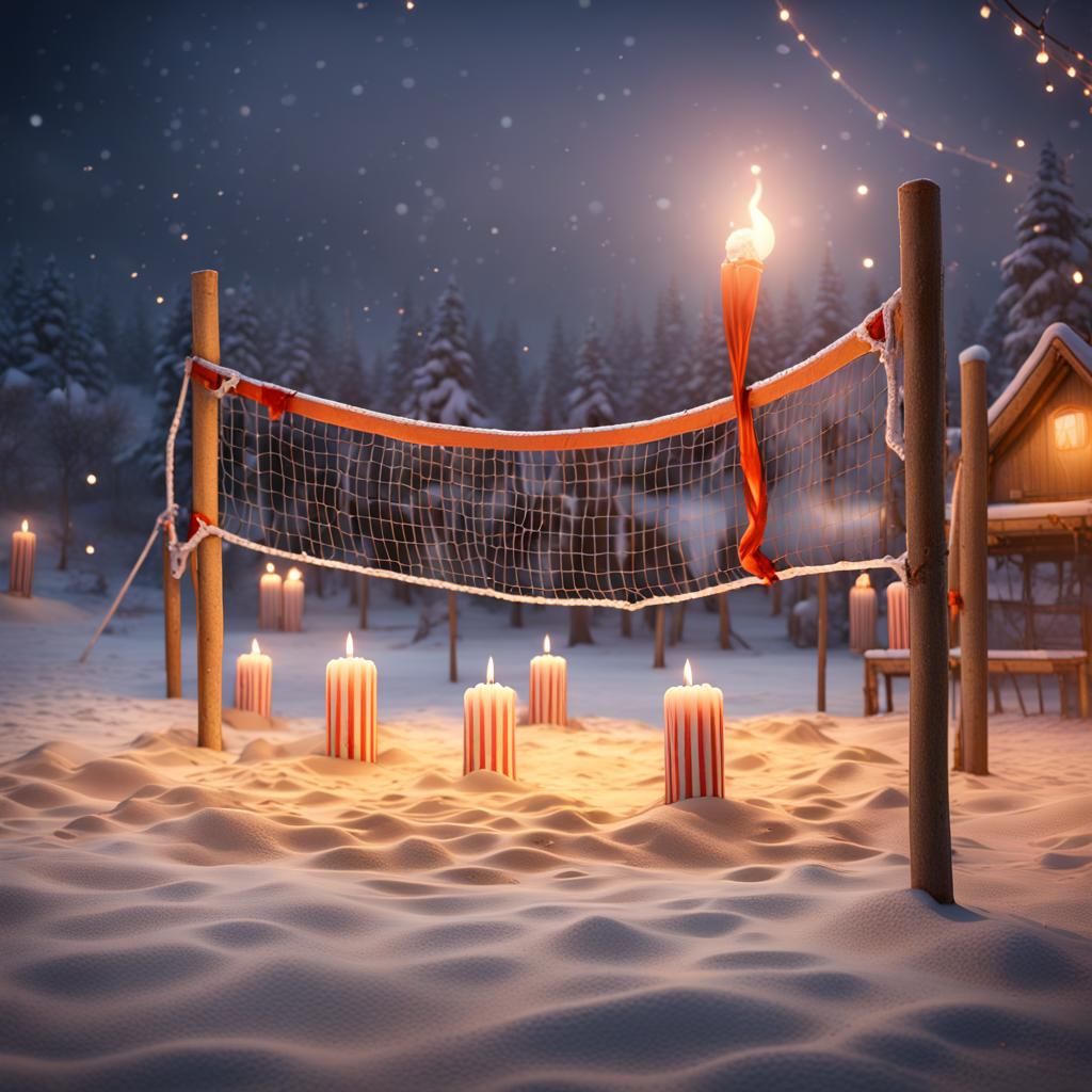 Christmas Beach Volleyball in the Snow