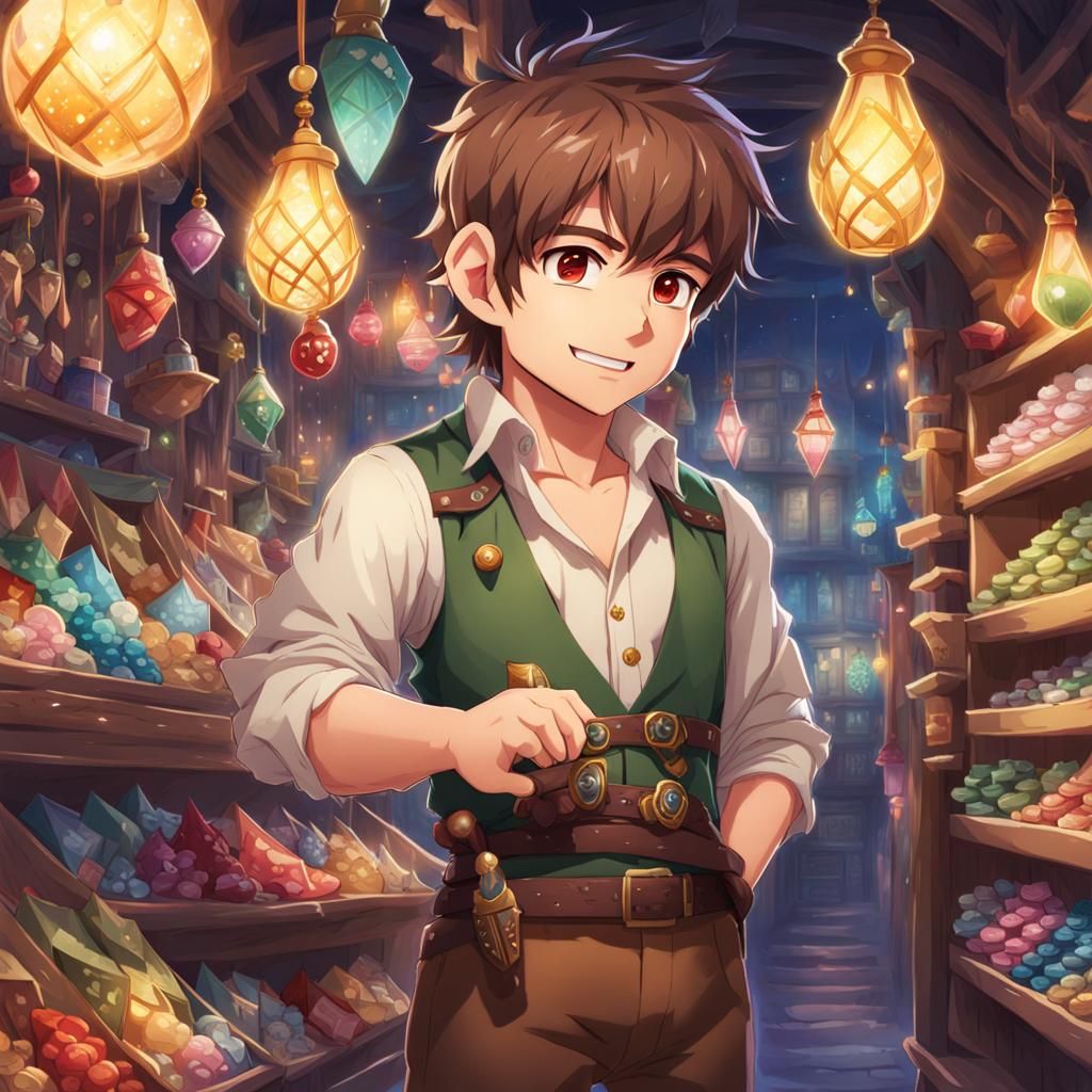 Gnome Artificer Opens Magical Garment Shop: Anime Style