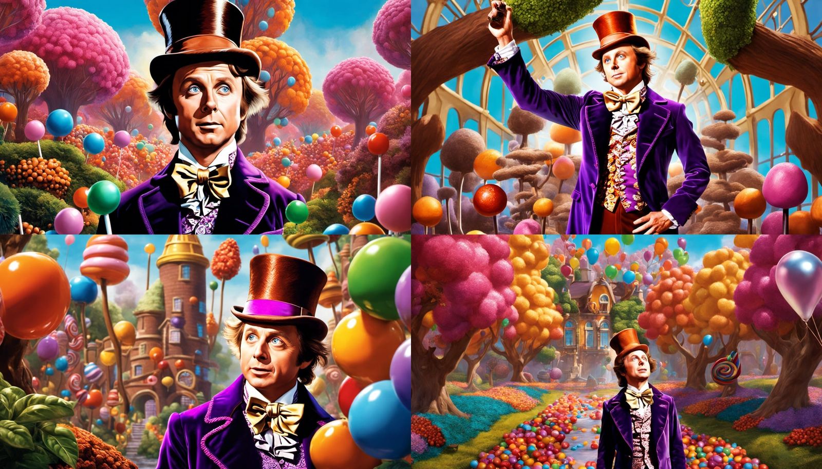 Michael J. Fox as Willy Wonka in Chocolate Factory