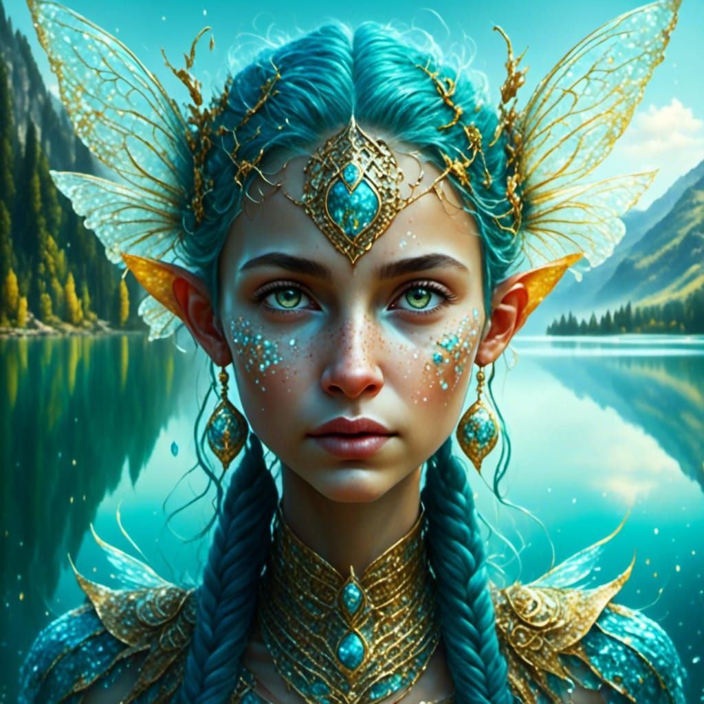 Hyperrealistic Water Fairy of Lepenski Vir