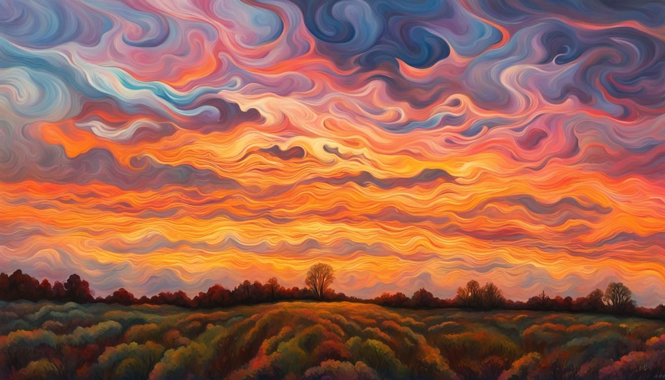 Psychedelic Sky: Colorful Maximalist Cloud Art