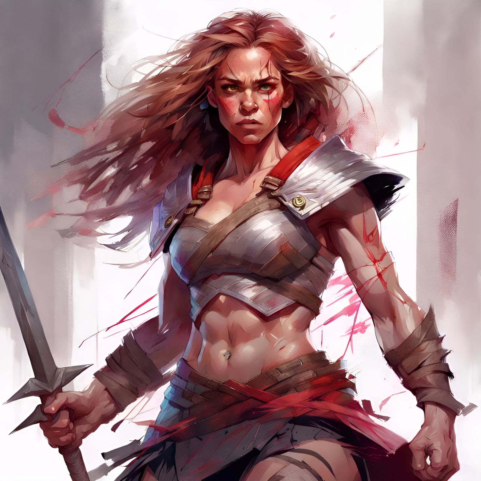 Warrior Hermione Granger Portrait in Digital Art Style