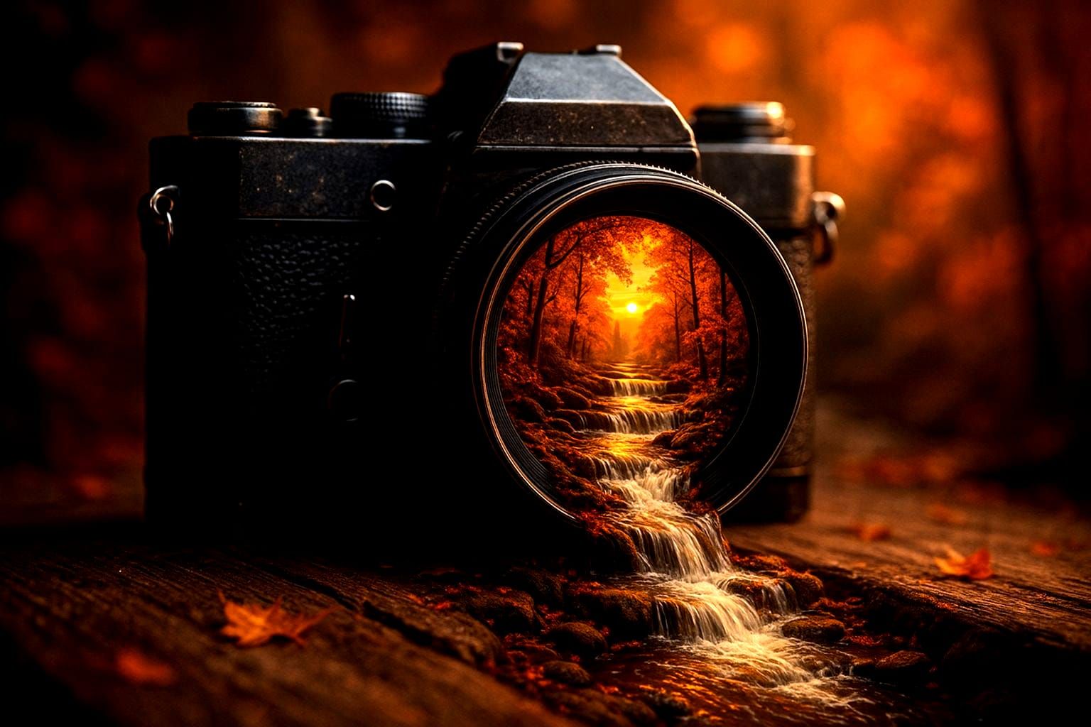 Autumn Radiance Emerging from a Vintage Lens