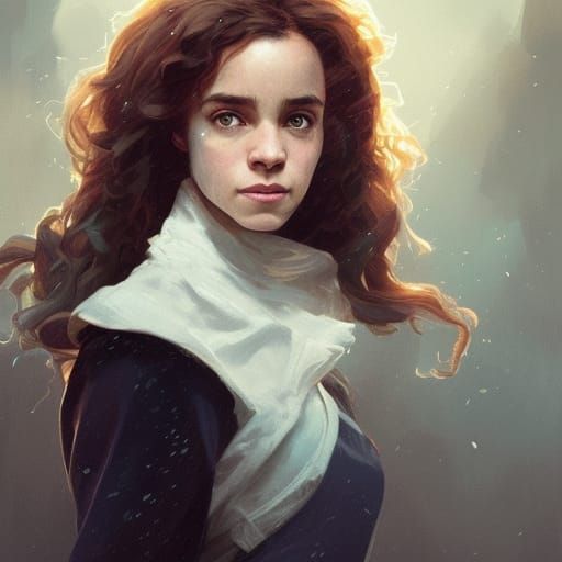 Princess Hermione Granger Portrait in Art Nouveau Style