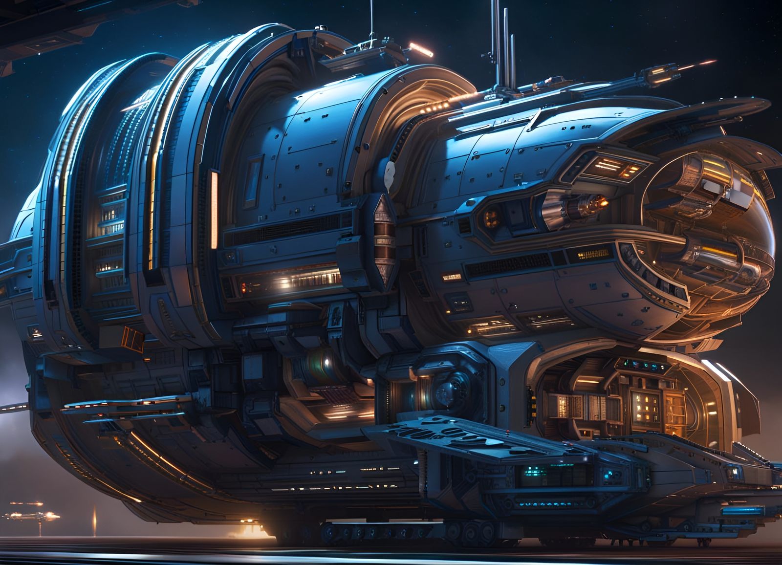 Hyperspace Race in Detailed 3D Sci-Fi Style