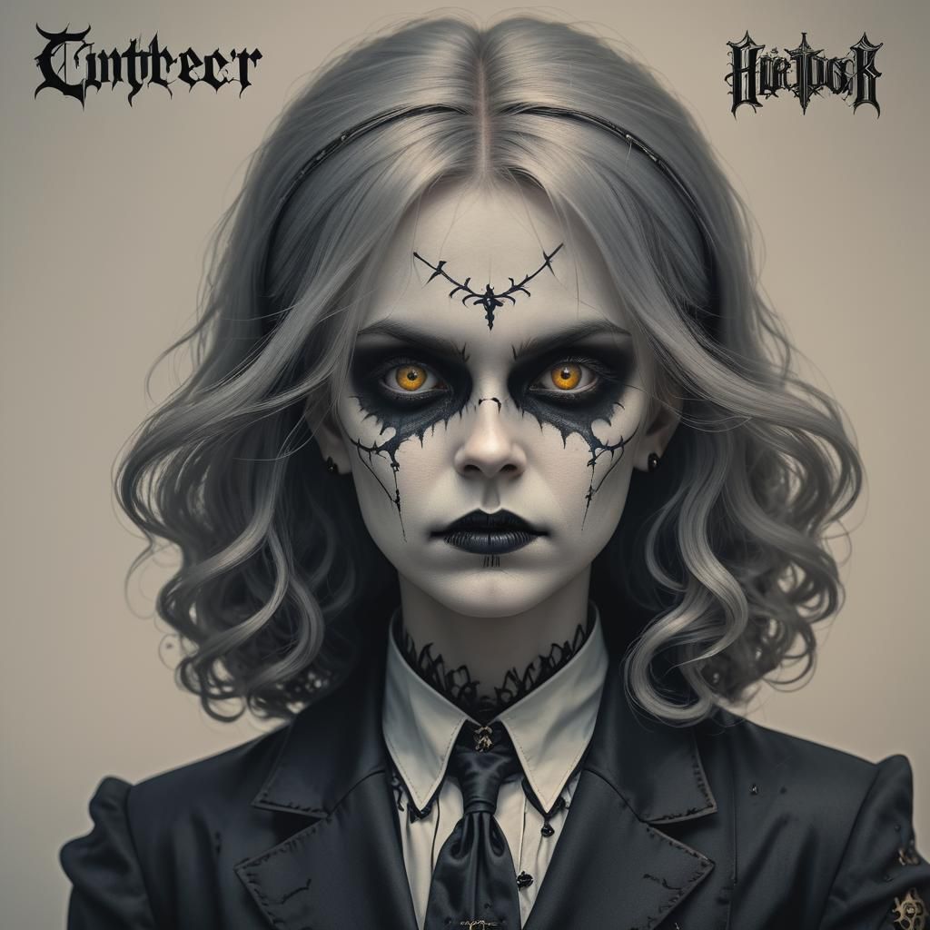 Intricate Gothic Scene in Hyperrealistic Style