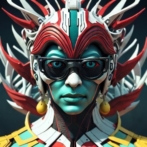 Psychedelic Surrealism in Vibrant 3D Rendering