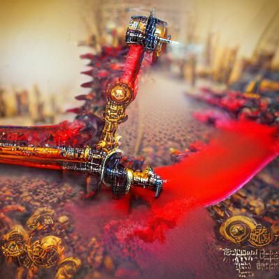 Anime Sword of Death in Steampunk Style