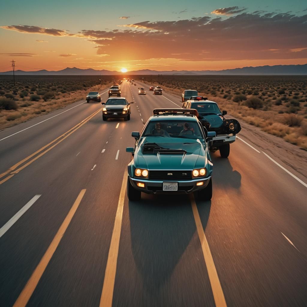 Teal'c, Anu, and Ra Drive into Sunset: Cinematic Film