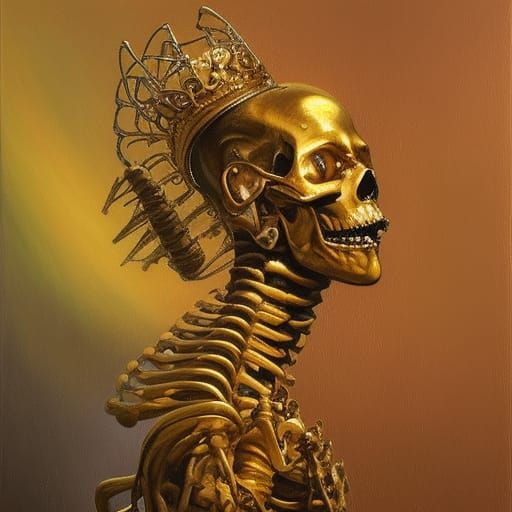 Golden skeleton queen