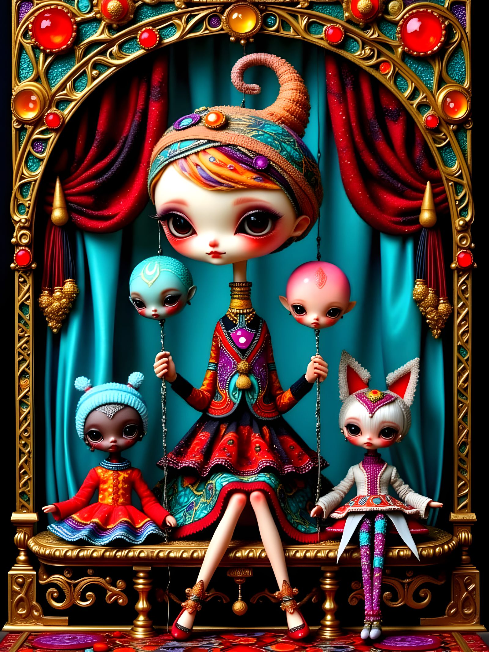 Doll Puppet Master in Anime Style Theatre