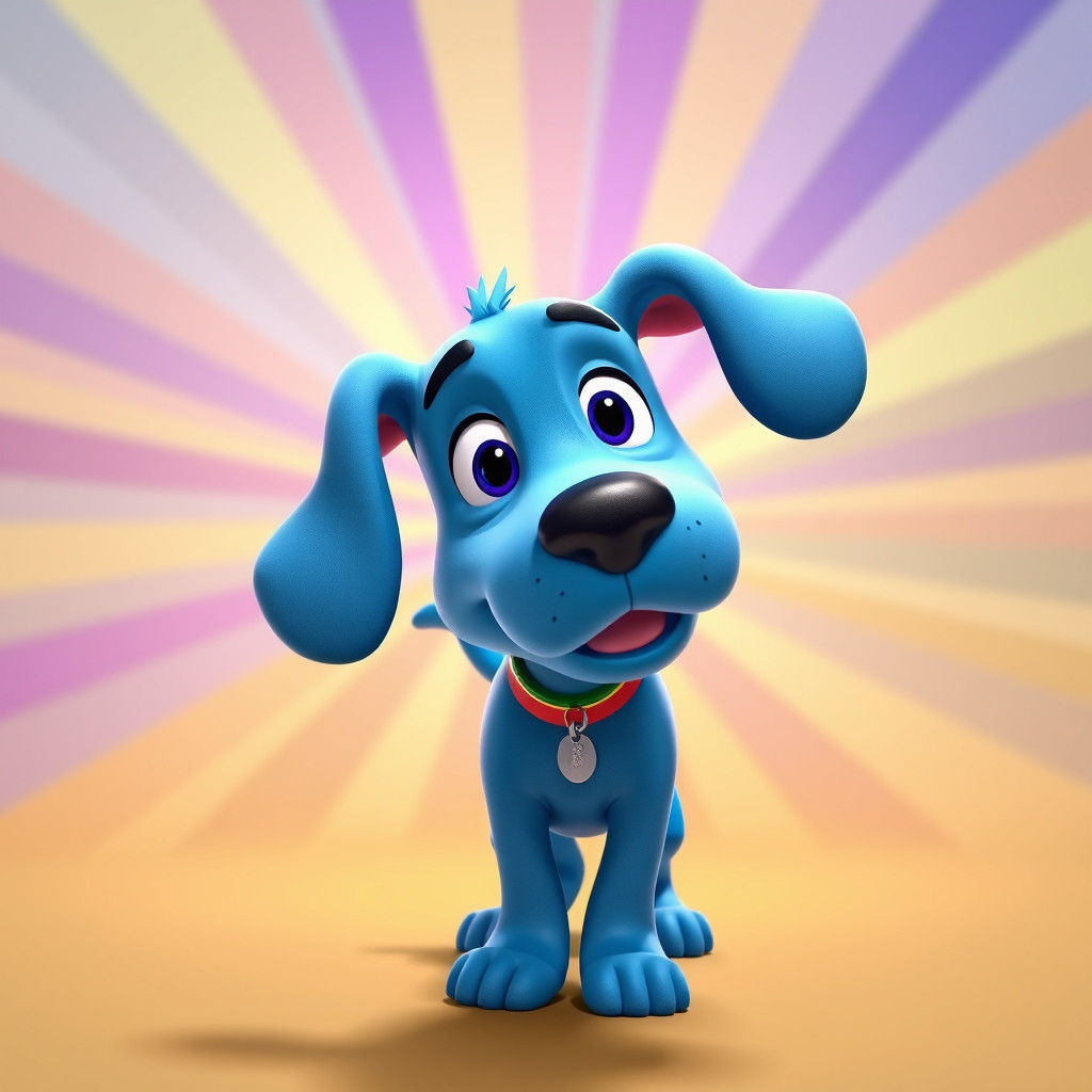 Blue's Clues Character in Pixar 3D Style