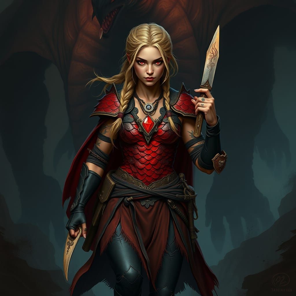 Battle-Weary Witch Emerges from Tartarus in Cyberpunk Armor