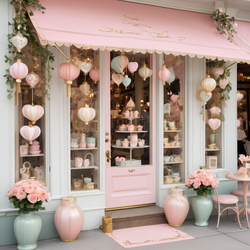 Whimsical Valentine Shop in Pastel Hues