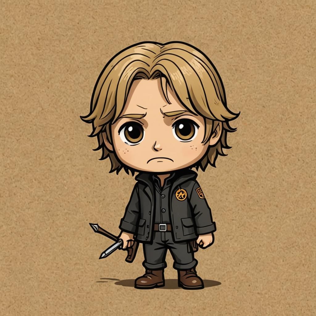Chibi Haymitch Abernathy in Studio Ghibli Style