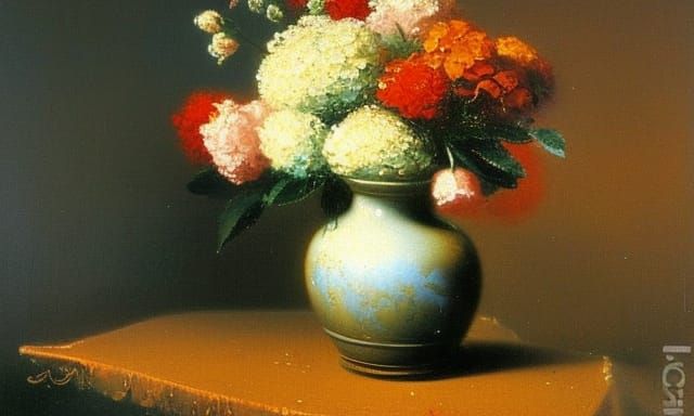 Floral Still Life in the Style of Maritime Art