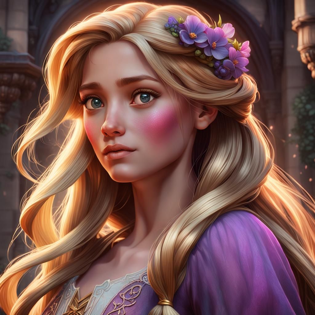 Rapunzel Portrait in Artgerm Style, 8K Resolution
