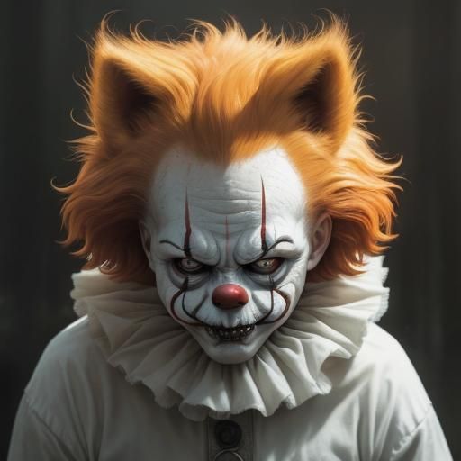 Garfield as Pennywise: A Horror Movie Portrait