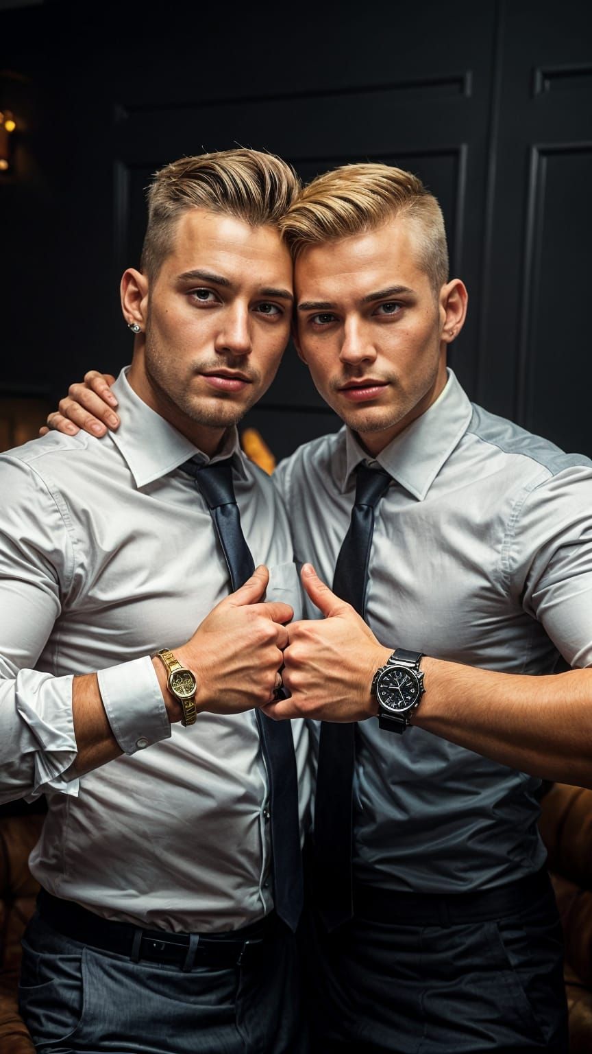 Two Men in Intimate Business Attire
