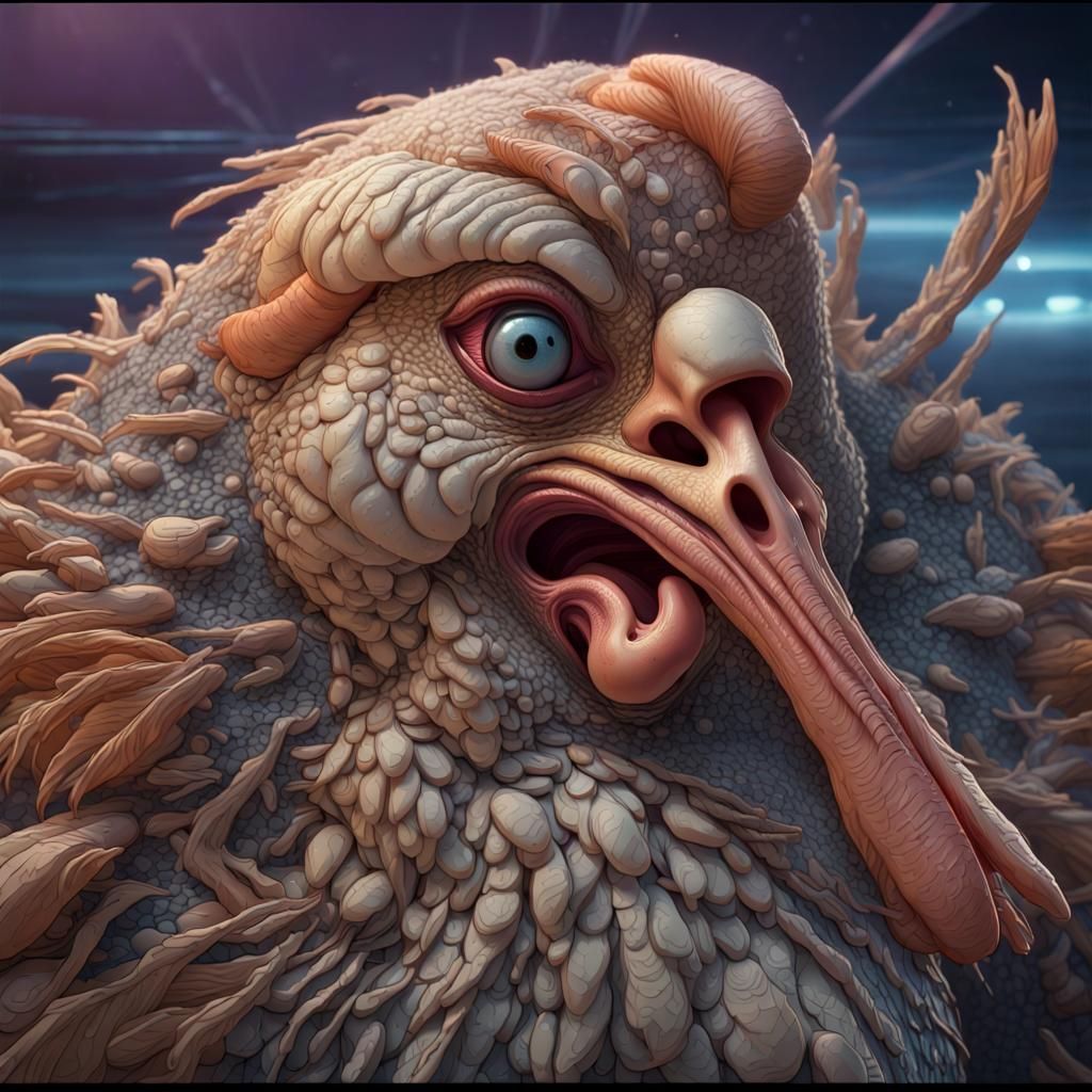 Chicken Filet Sci-Fi Artwork in 8K