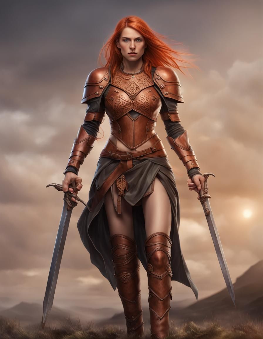 Hyperrealistic Valkyrie Warrior Woman Portrait
