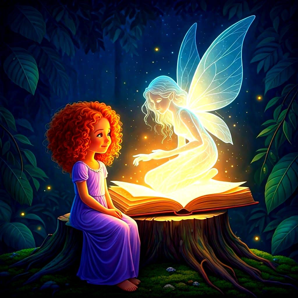 Enchanted Forest: Girl and Fairy Tale