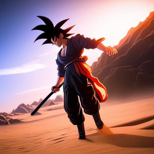 Goku Black as Mariachi in Detailed Digital Painting