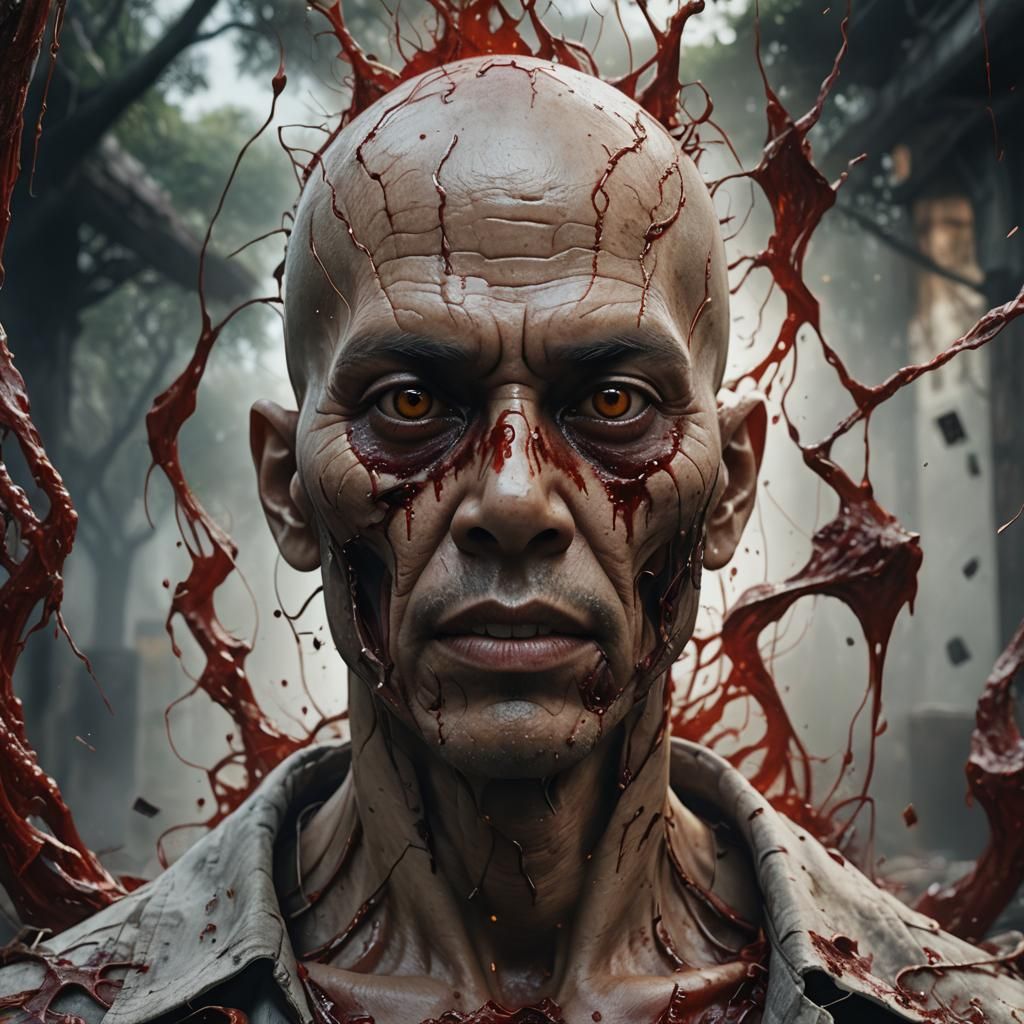 Hyperrealistic Portrait of a Ghostly Filipino Soul