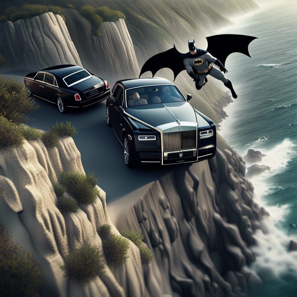 Batman's Cliffside Crash: Rolls Royce vs Sea Monster