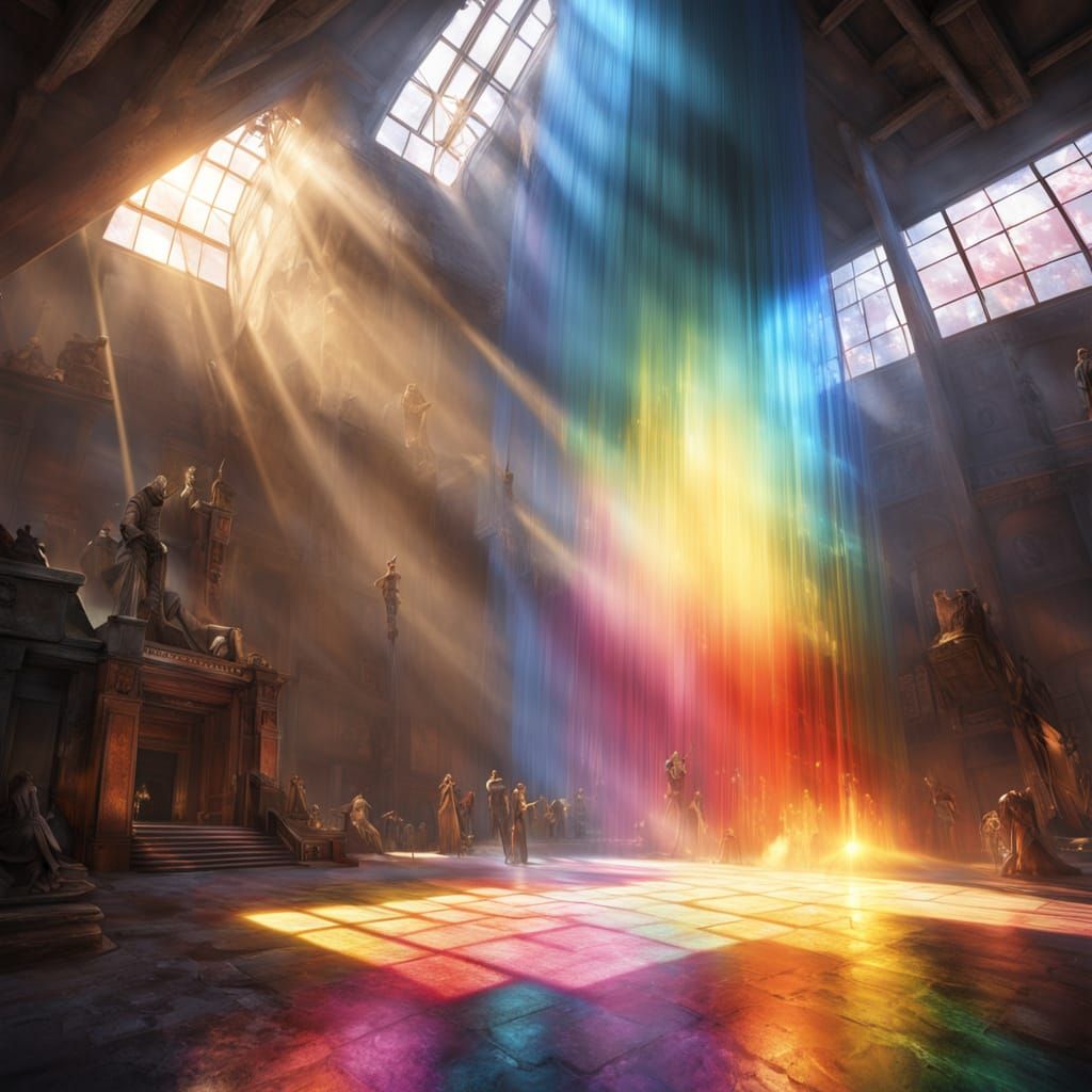 Prismatic Light Refraction in Digital Matte Painting
