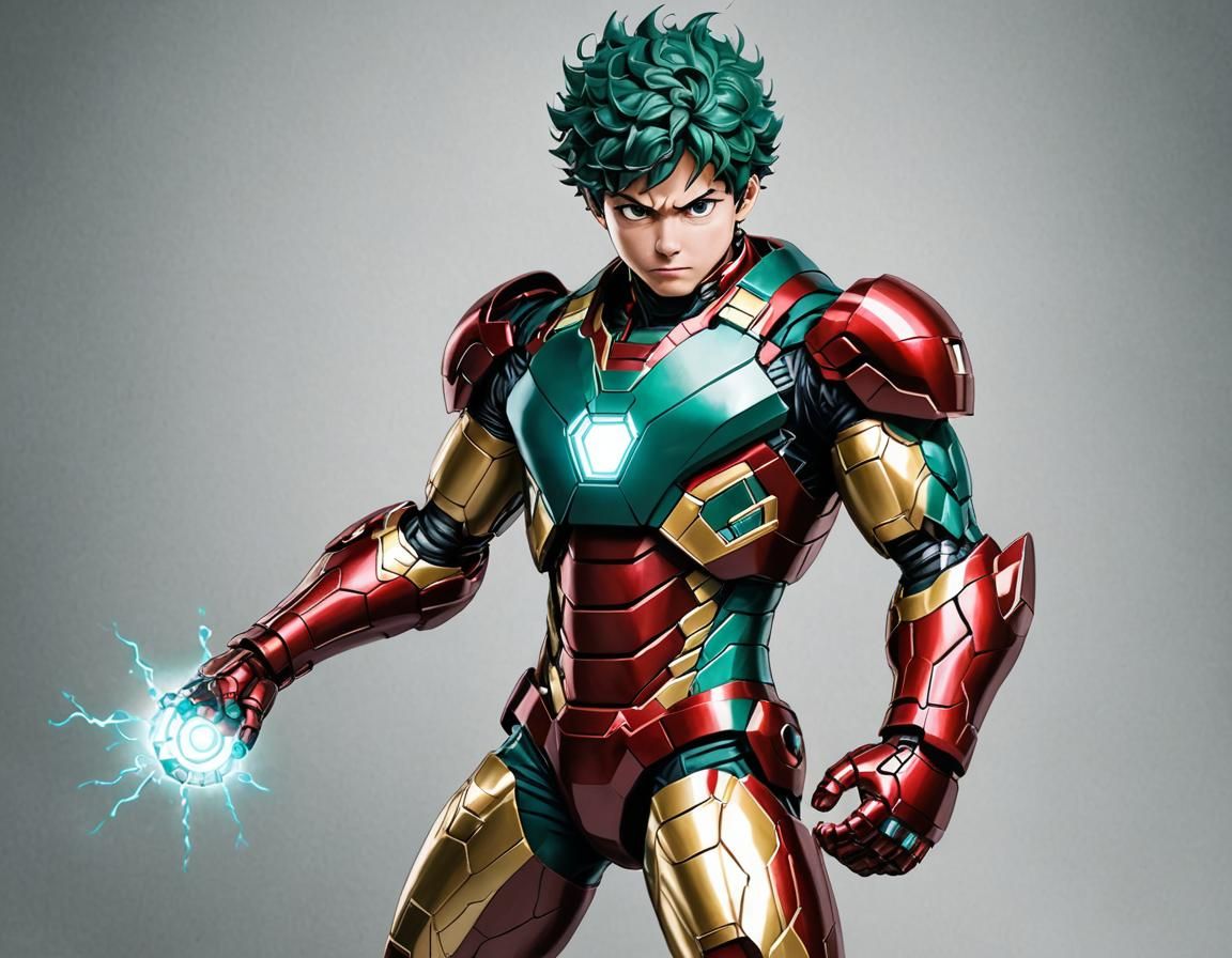 Izuku Midoriya as Iron Man Fusion