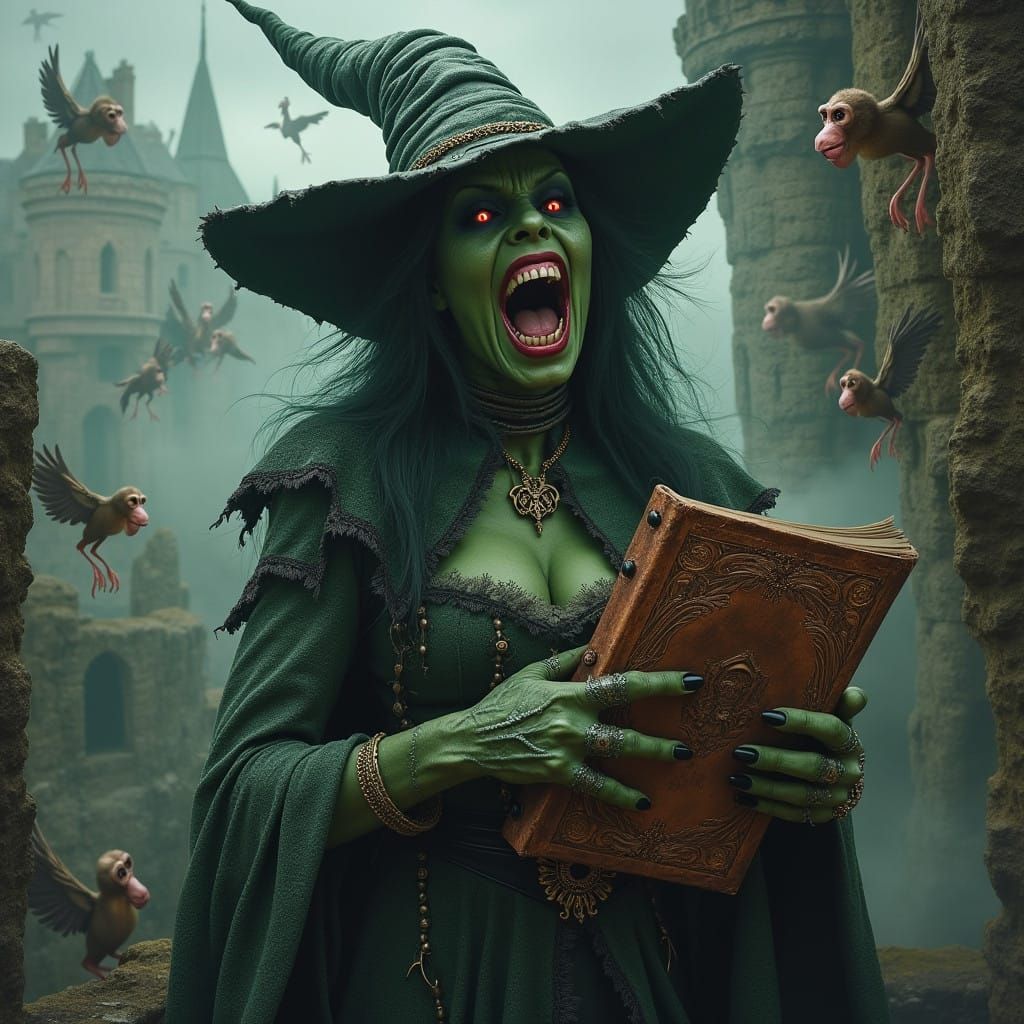 Wicked Witch of the West in Macabre Gothic Portraiture