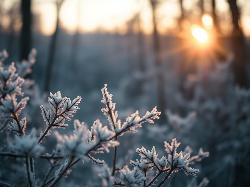 Monochrome Winter Forest Sunrise: Professional Photography