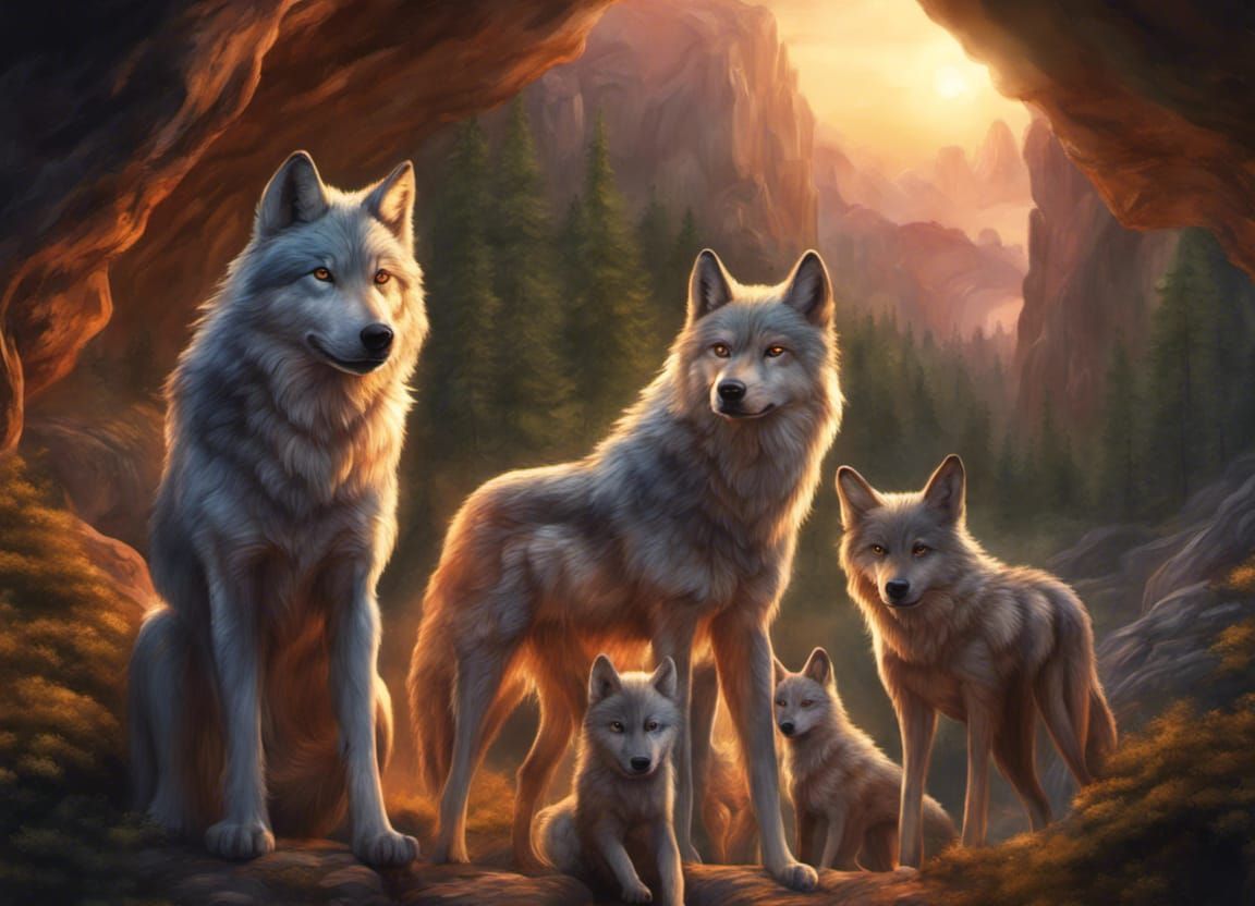 Beautiful Wolf Pack