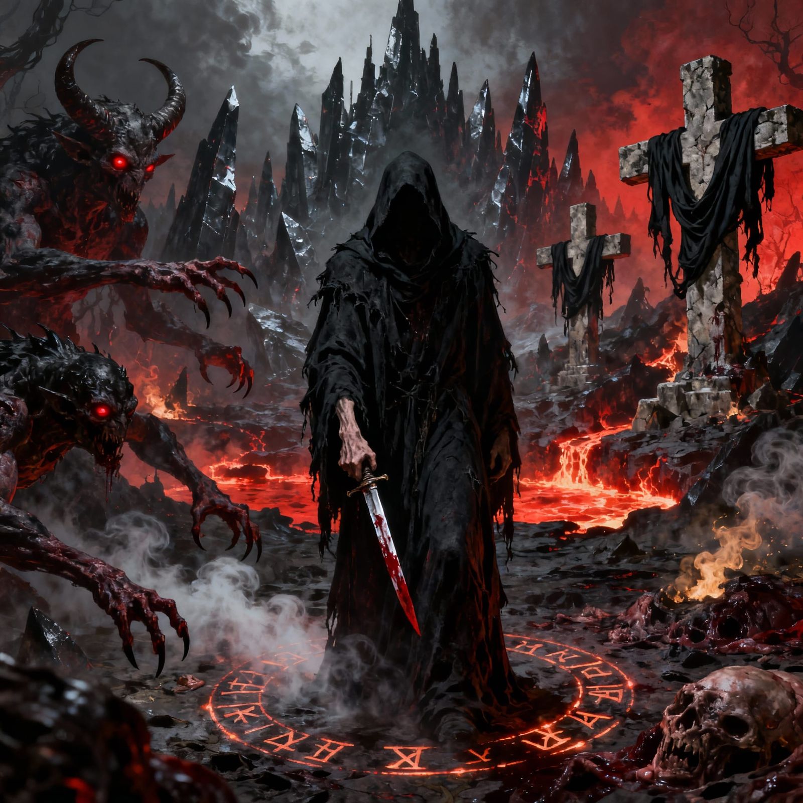 Ominous Black Metal Art: Hellish Landscapes and Demonic Crea...