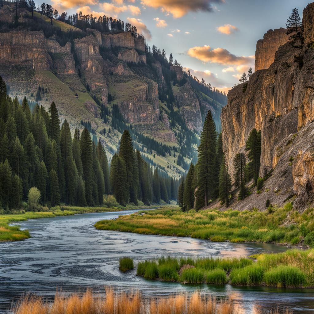Smith River, Montana: AI Generated Landscape