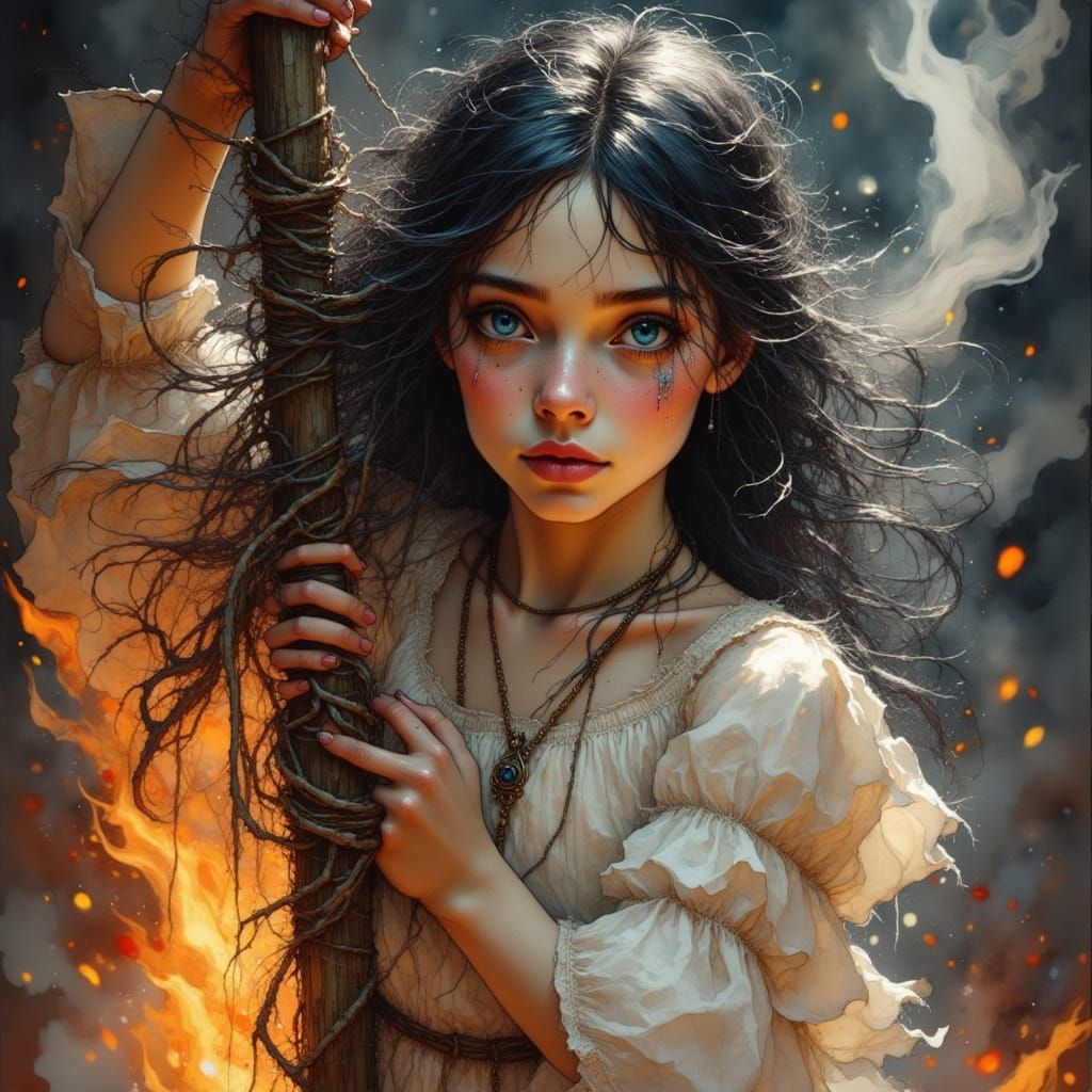 Medieval Girl's Tragic End in Flames